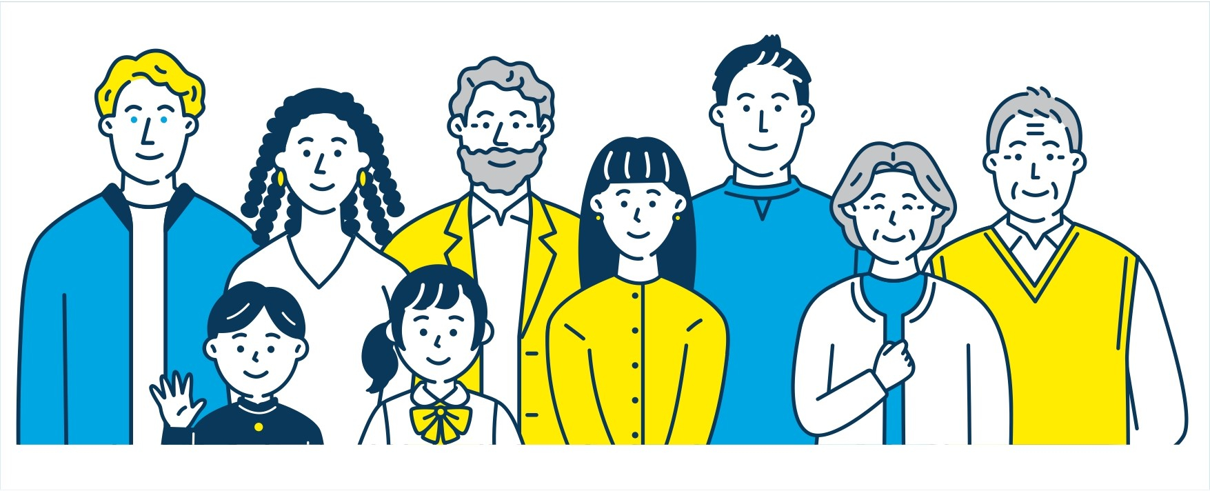 様々な年代の人のイラスト