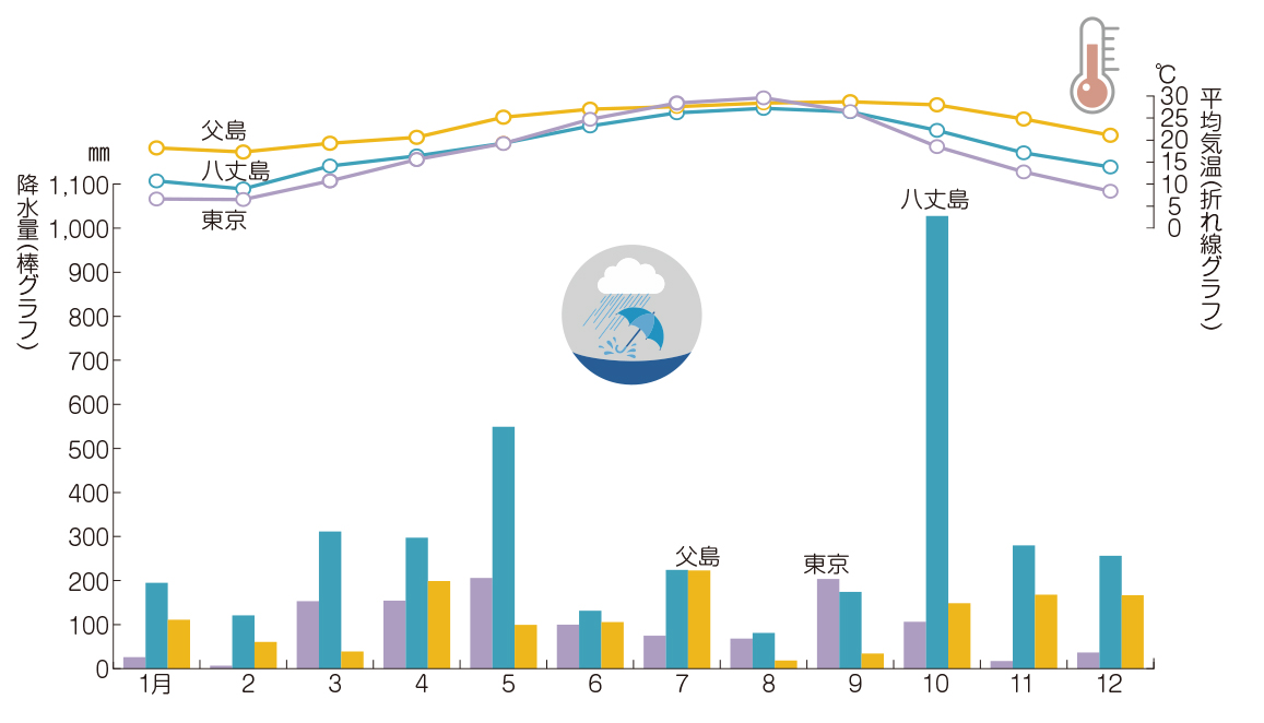 平均気温と降水量の推移(令和５年)